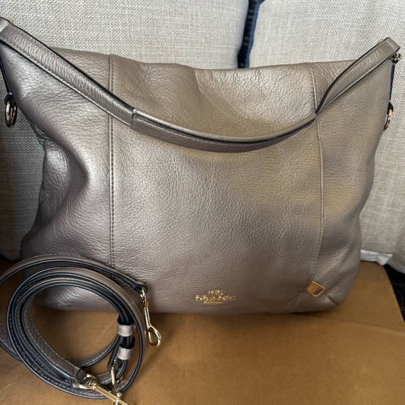 Coach hobo Crossbody bag metallic silver NWOT - Picture 16 of 17
